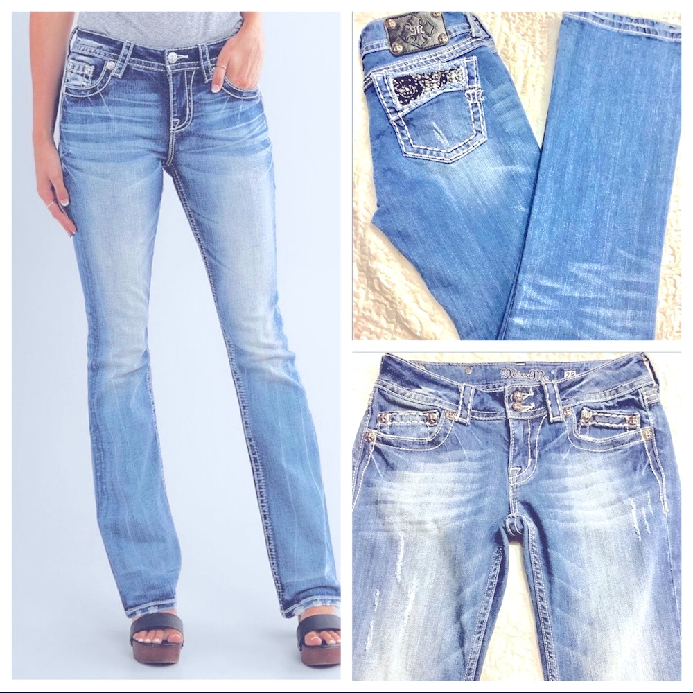 28/33 Miss Me Bootcut Distress Jeans ‘Modelo’